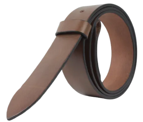 1.5" Wide Brown Leather Belt Strap Replacement with Chicago Screws