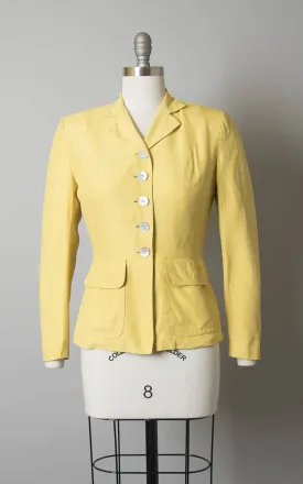 1940s Yellow Mother of Pearl Buttons Blazer | small