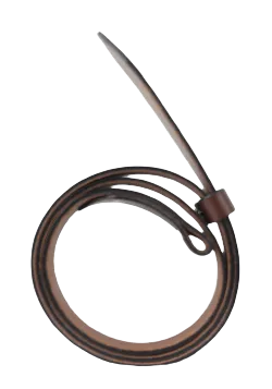 2 Inch Wide (50mm) Chestnut Leather Belt Strap Made to Measure Chicago Screws