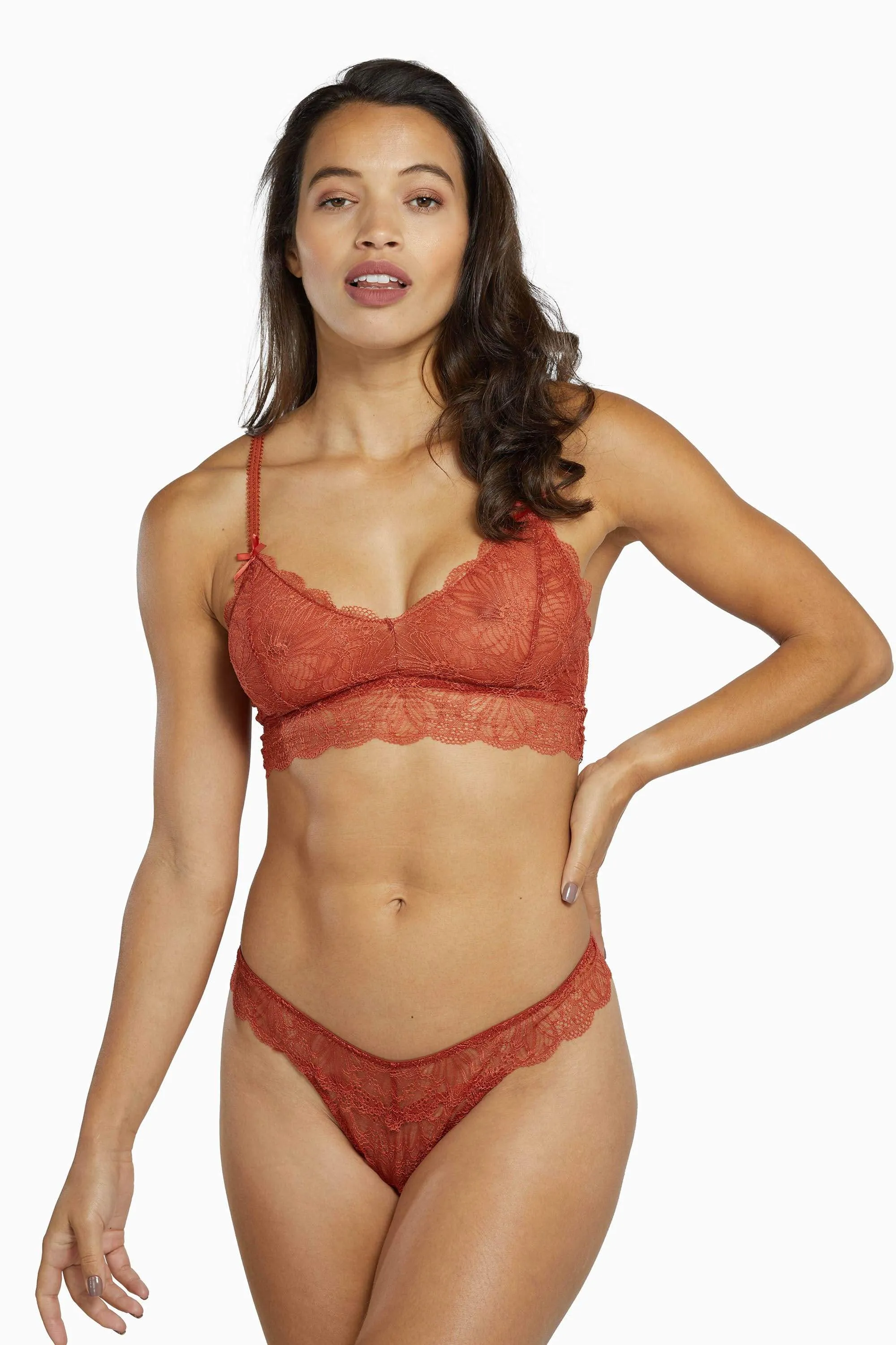 Ariana Everyday Lace Bralette Intense Rust