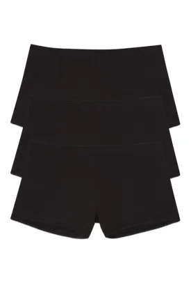 Bliss One-Size Cotton Boyshorts 3-Pack