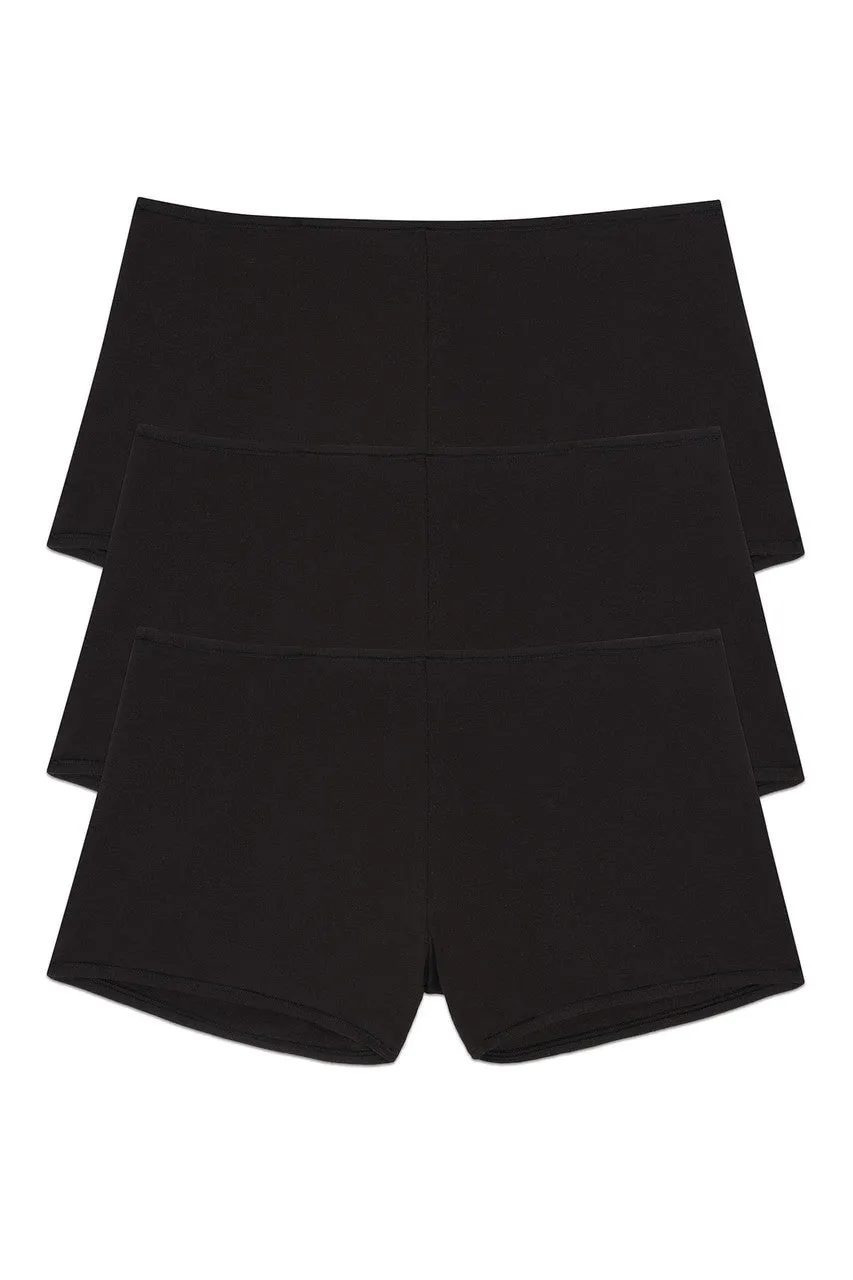 Bliss One-Size Cotton Boyshorts 3-Pack