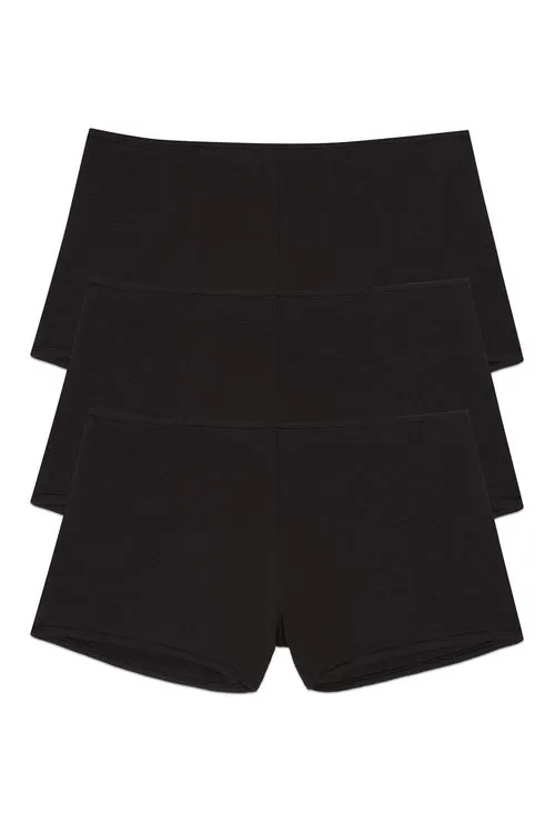 Bliss One-Size Cotton Boyshorts 3-Pack