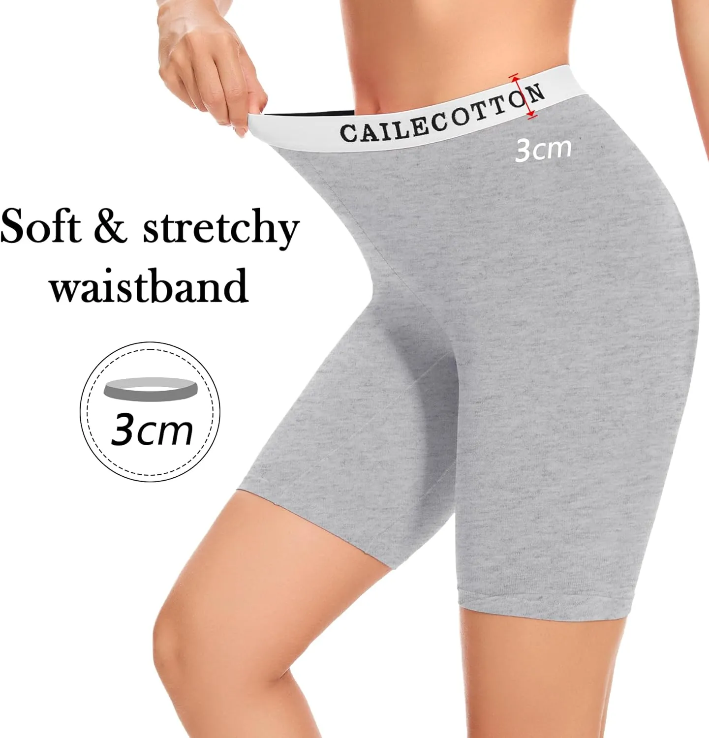 CAILECOTTON Boy Shorts Underwear - Boxers, Boyshorts Panties, Womens Boxer Briefs
