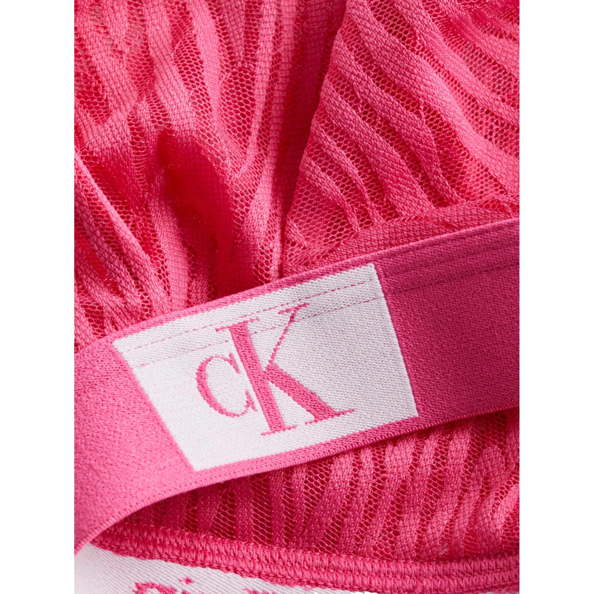 Calvin Klein Women 1996 Animal Lace Unlined Triangle - Fuchsia Rose