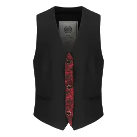 Classic Black Wool-Blend Suit Vest