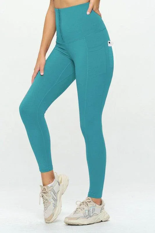 Corset Leggings  Soft Body Shaper With Pockets