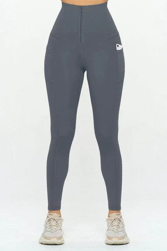 Corset Leggings  Soft Body Shaper With Pockets