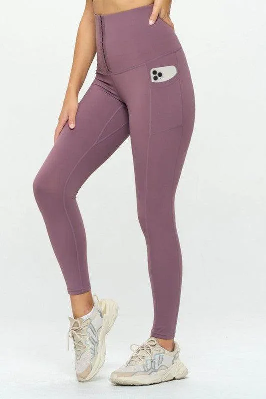 Corset Leggings  Soft Body Shaper With Pockets