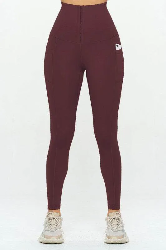 Corset Leggings  Soft Body Shaper With Pockets