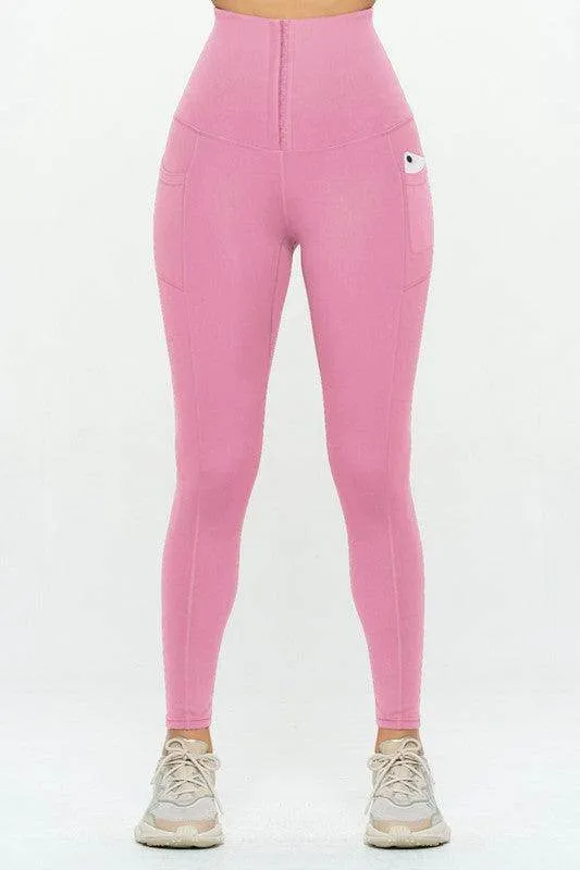 Corset Leggings  Soft Body Shaper With Pockets