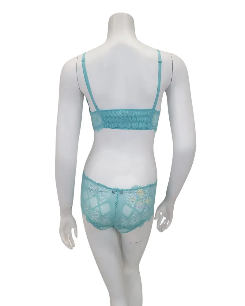 Cosabella Blue Capri Allure Bralette & Hotpant Set
