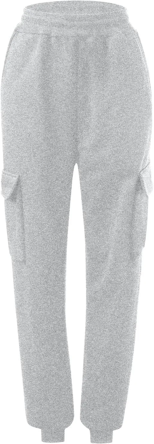 CRNTCEM Womens High Waist Fleece Lined Joggers Winter Warm Cinch Bottom Sweatpants Straight Athletic Workout Thermal Pants