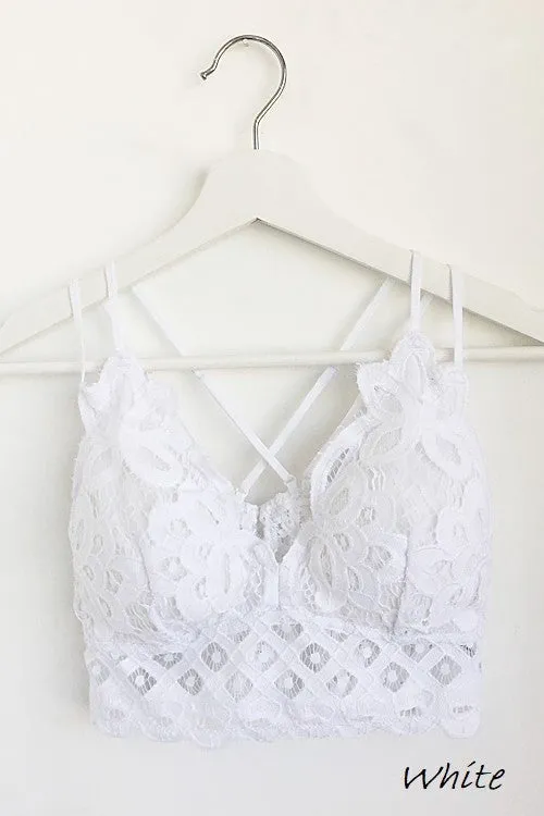 Crochet Lace V-Neck Bralette (C)