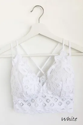 Crochet Lace V-Neck Bralette (C)