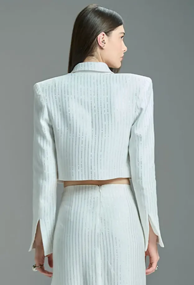 Crystal Cropped Blazer