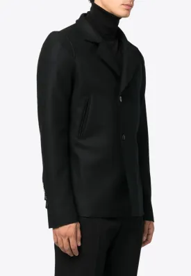 Double-Breasted Wool-Blend Jacket