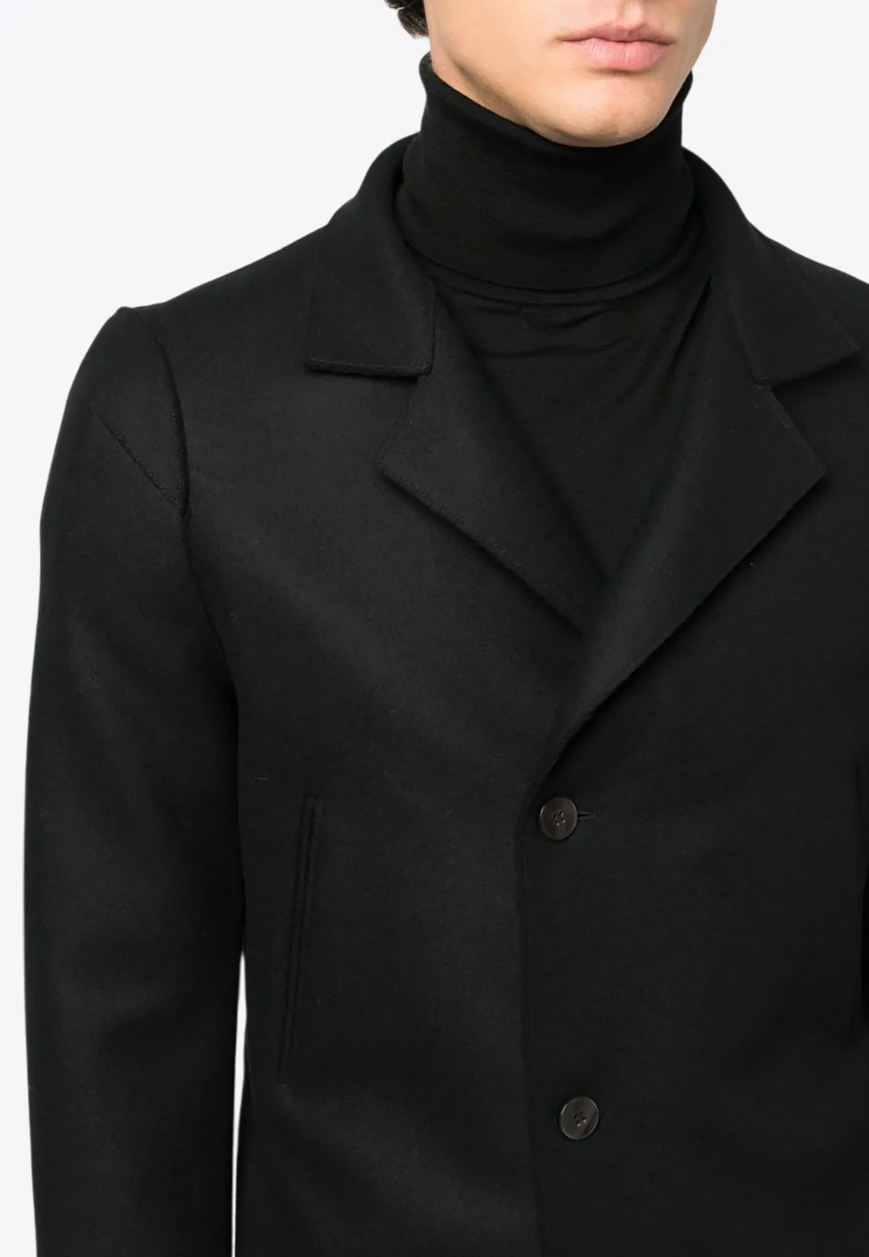 Double-Breasted Wool-Blend Jacket
