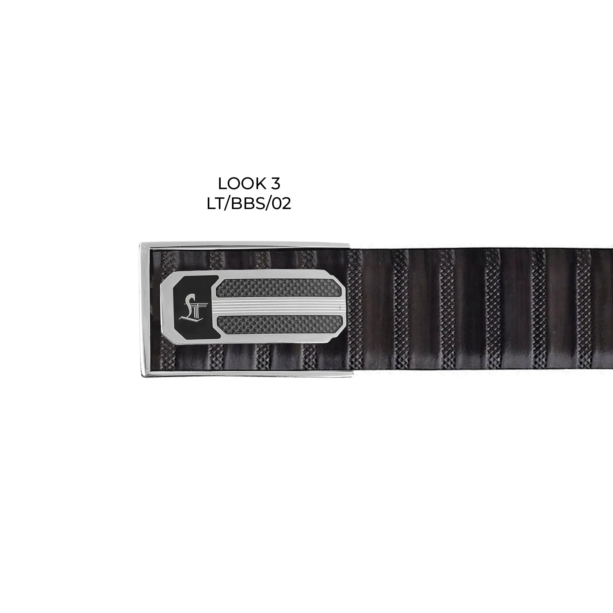Italian VT Stripe | Genuine Leather Wallet and Belt Gift Set | Wallet and Belt Combo | Plus Size Mens Belts | Colour: Grey