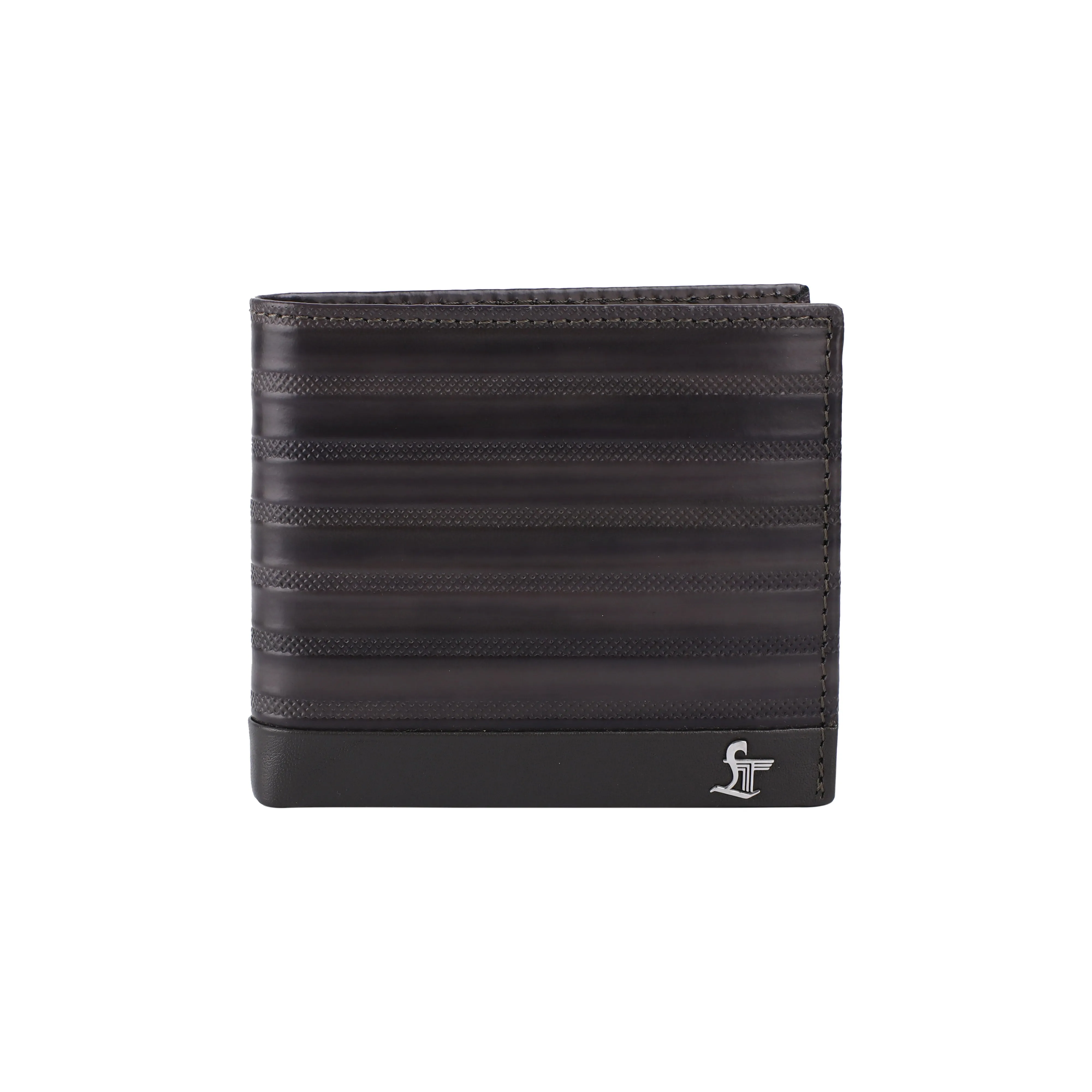 Italian VT Stripe | Genuine Leather Wallet and Belt Gift Set | Wallet and Belt Combo | Plus Size Mens Belts | Colour: Grey