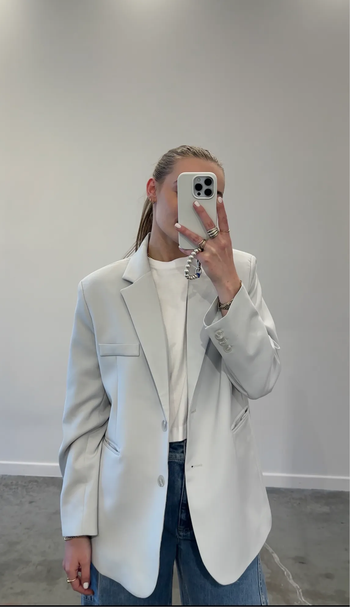 Light Blue Relaxed Tailored Blazer