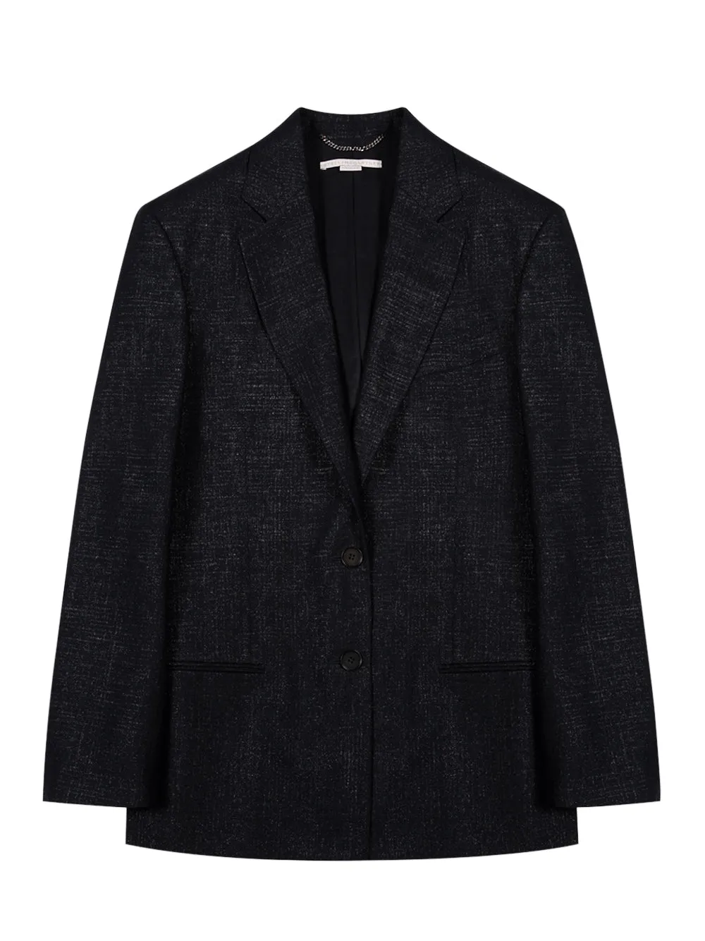 Lurex Wool Slim Fit Tailored Blazer (Black)