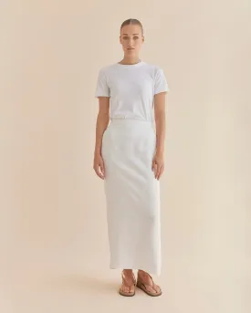 Mabel Linen Skirt - White
