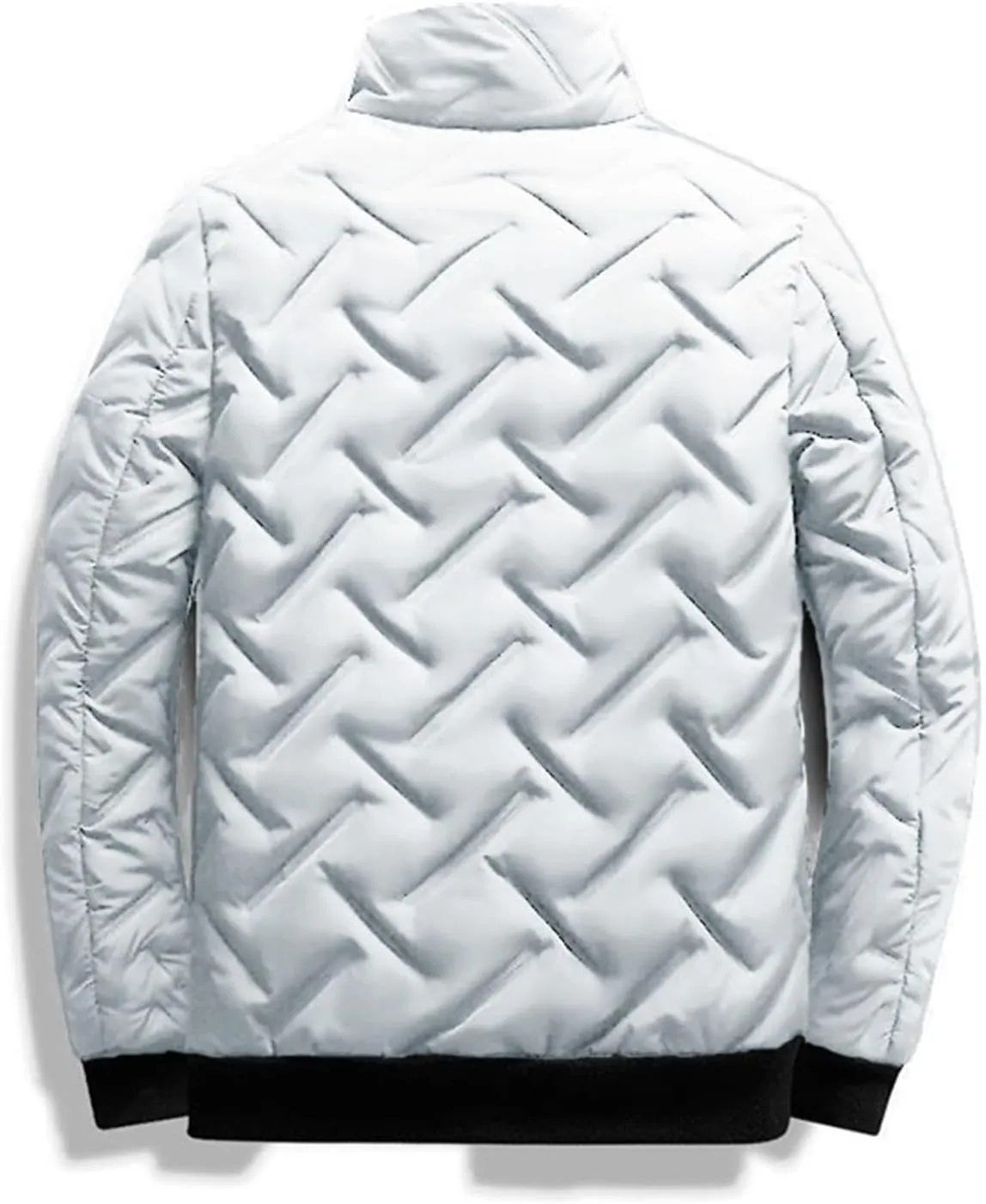 Men's Padded Jackets Winter Full Zipper Fleece Outwear Casual Windproof Bomber Varsity Coat