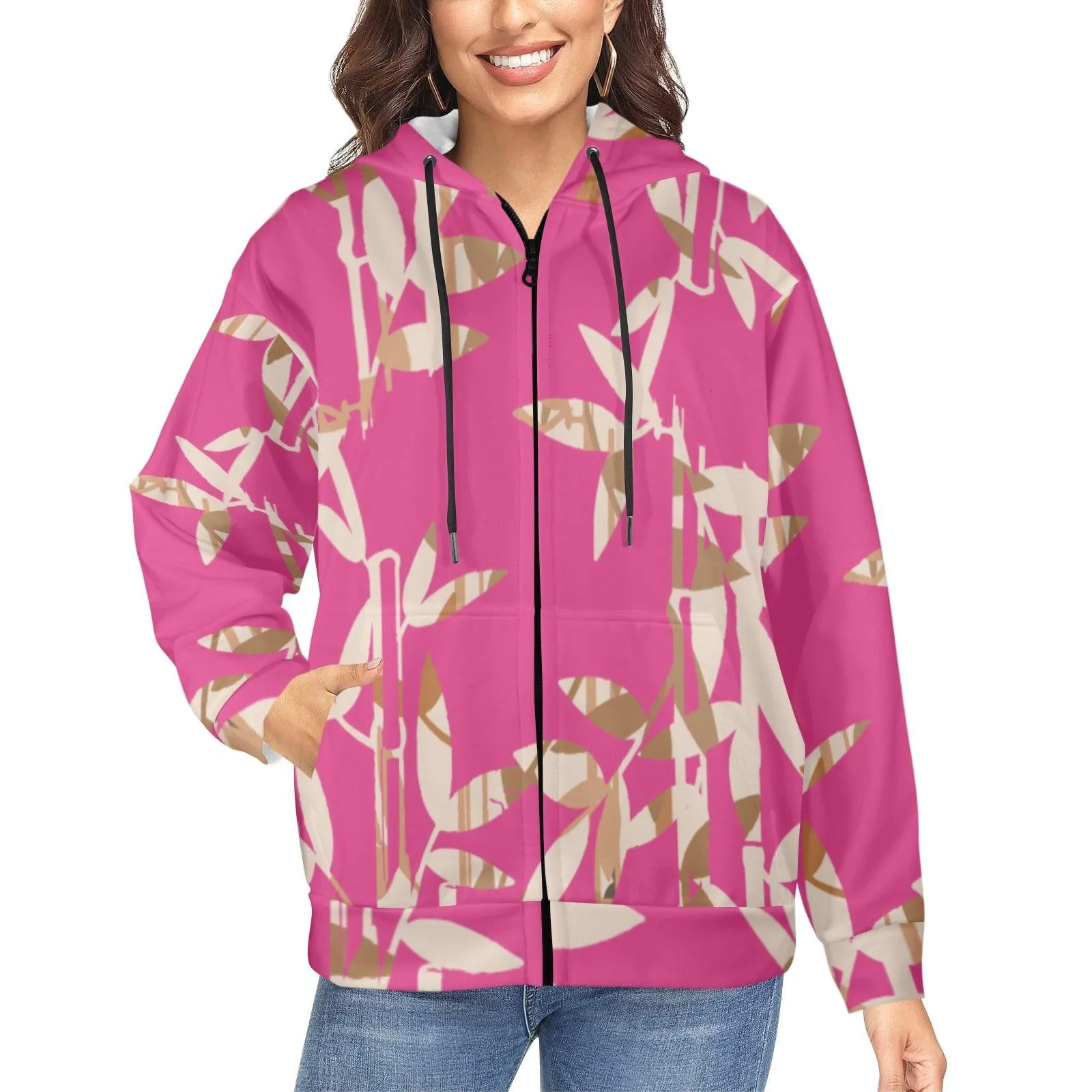 Miniaday Designs Zippered Hoodies for Women Multiple Designs