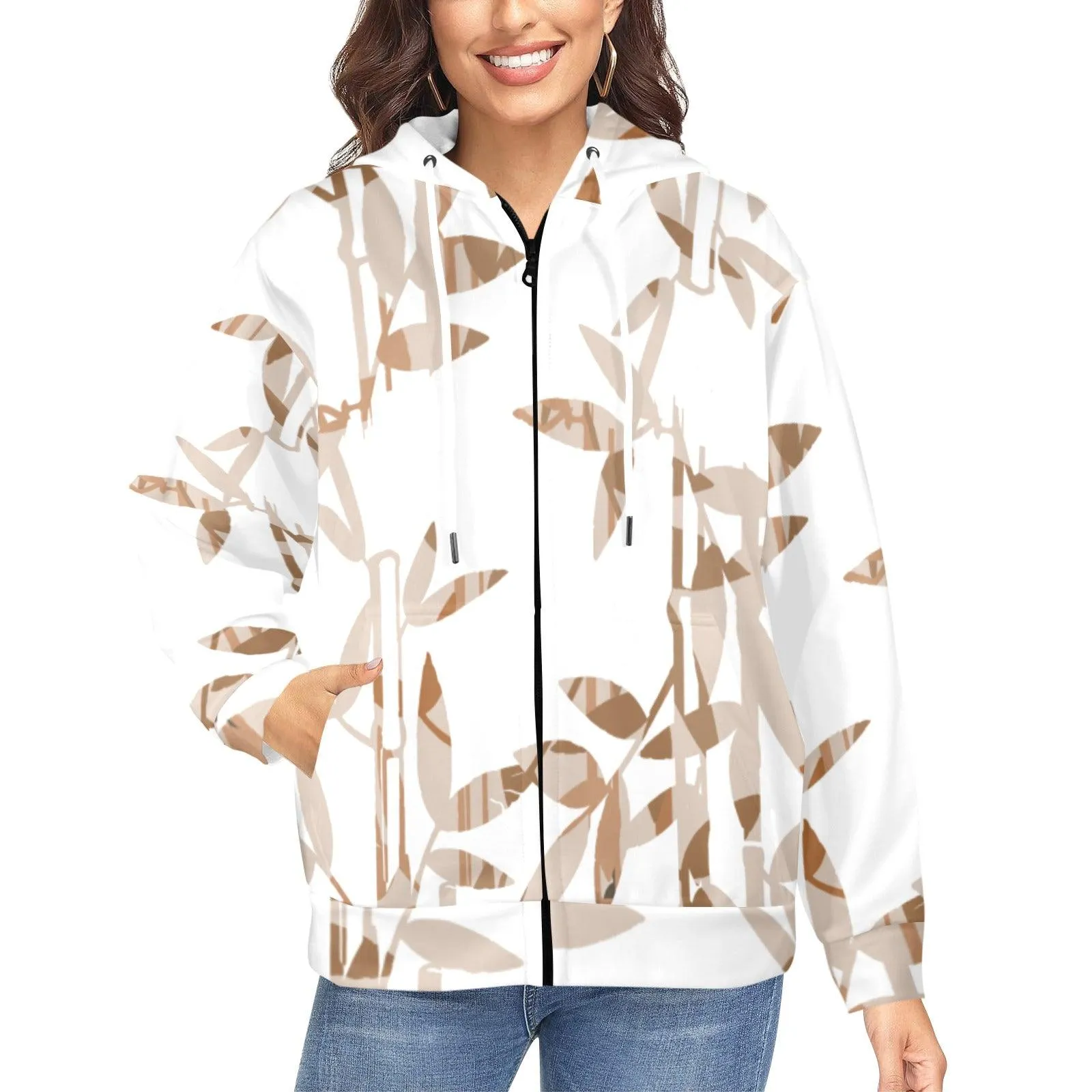 Miniaday Designs Zippered Hoodies for Women Multiple Designs