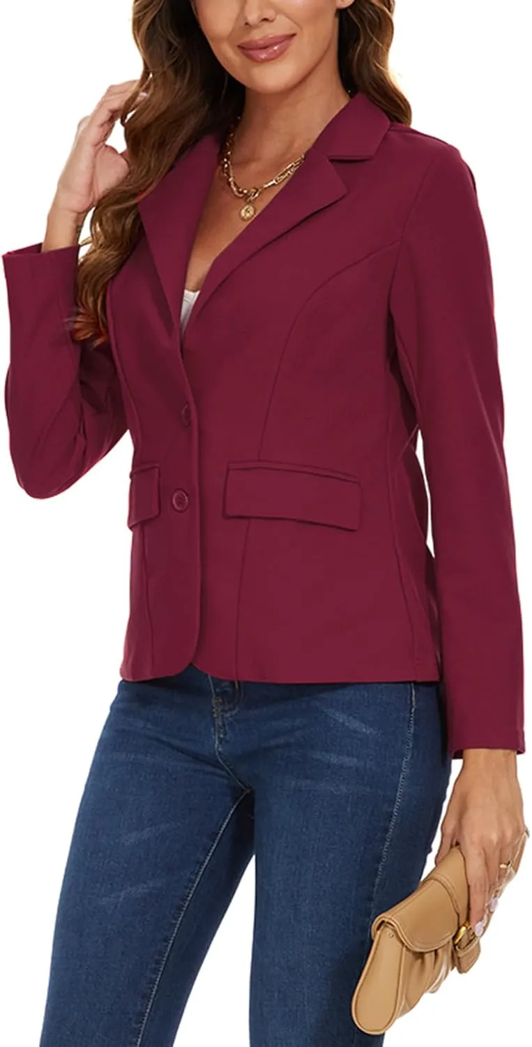 MINTLIMIT Blazers for Women Business Casual Long Sleeve Notched Lapel Button Work Office Blazers Jackets with Pockets