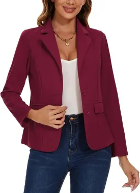 MINTLIMIT Blazers for Women Business Casual Long Sleeve Notched Lapel Button Work Office Blazers Jackets with Pockets