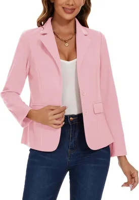 MINTLIMIT Blazers for Women Business Casual Long Sleeve Notched Lapel Button Work Office Blazers Jackets with Pockets