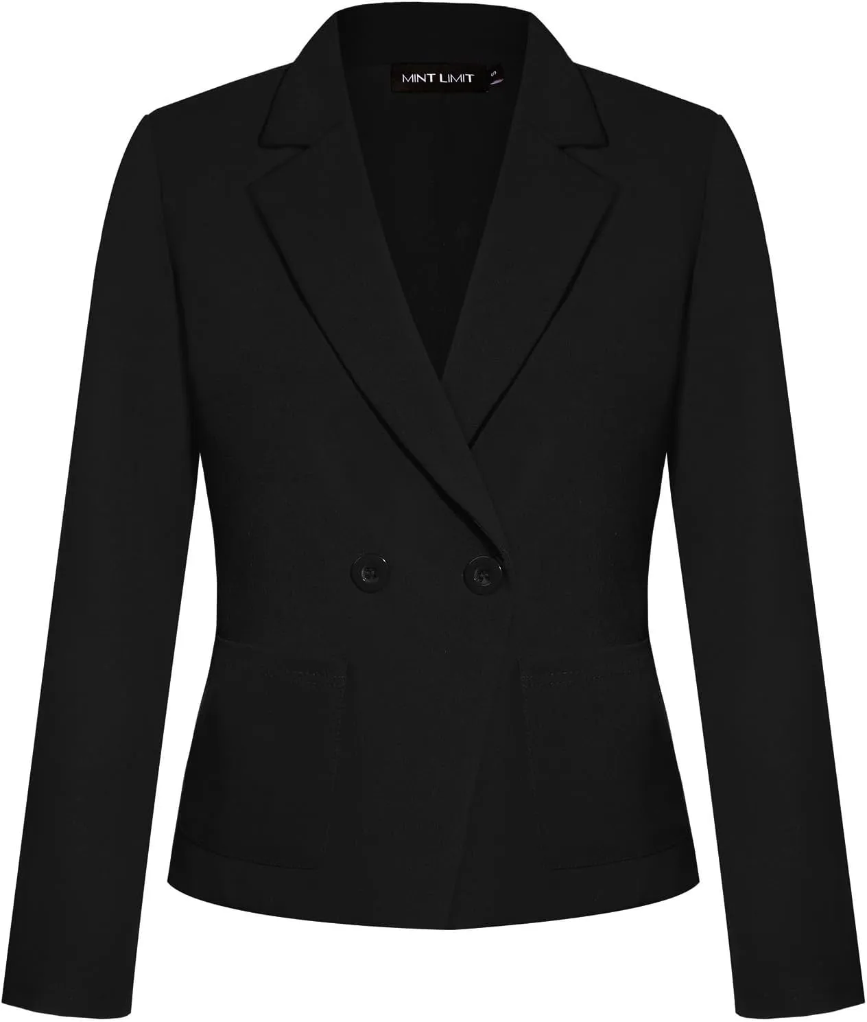 MINTLIMIT Women's Long Sleeve Blazers Button Front Notch Lapel Jacket Work Office Blazer with Pockets