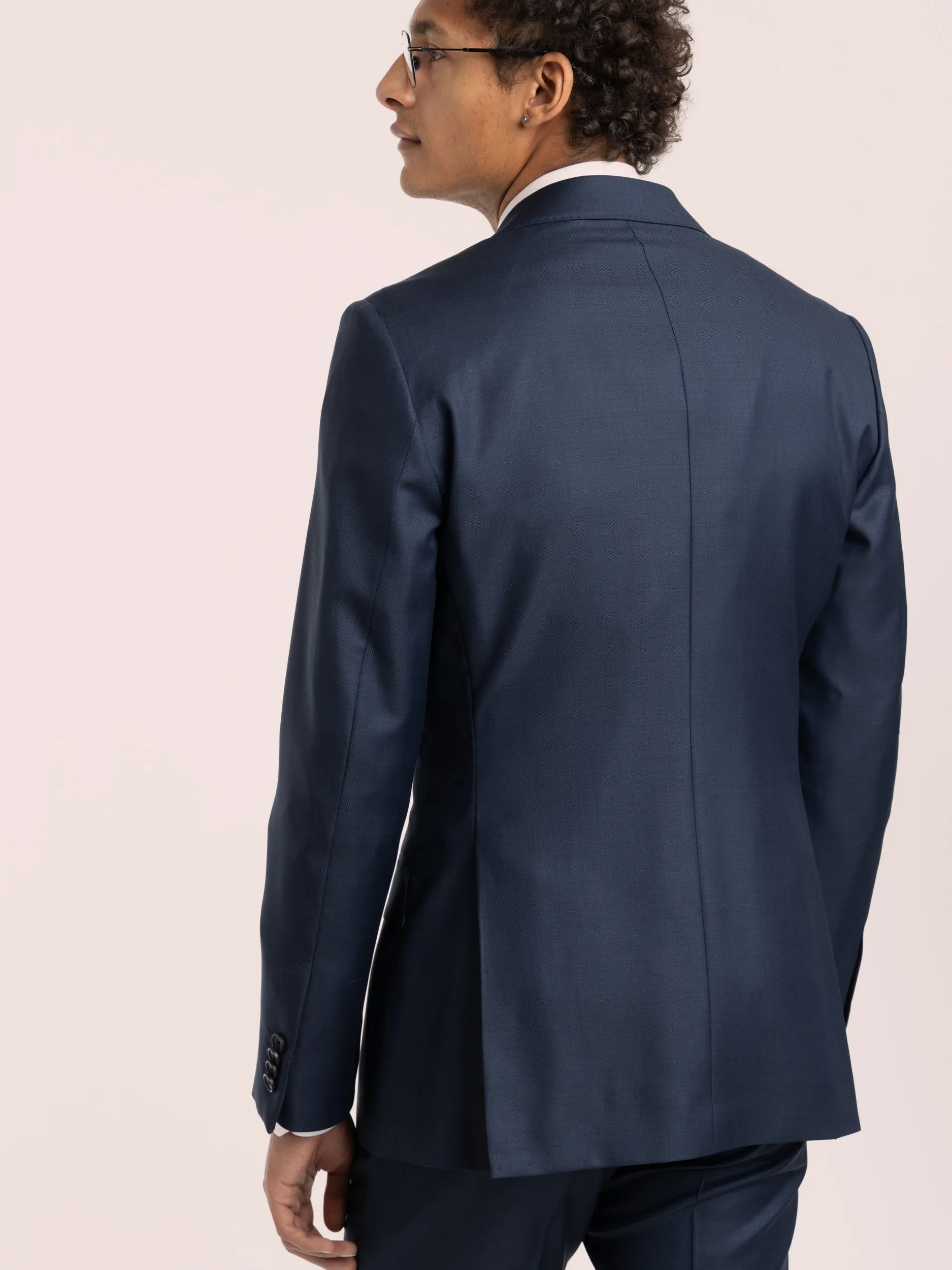 Navy Wool-Blend Suit