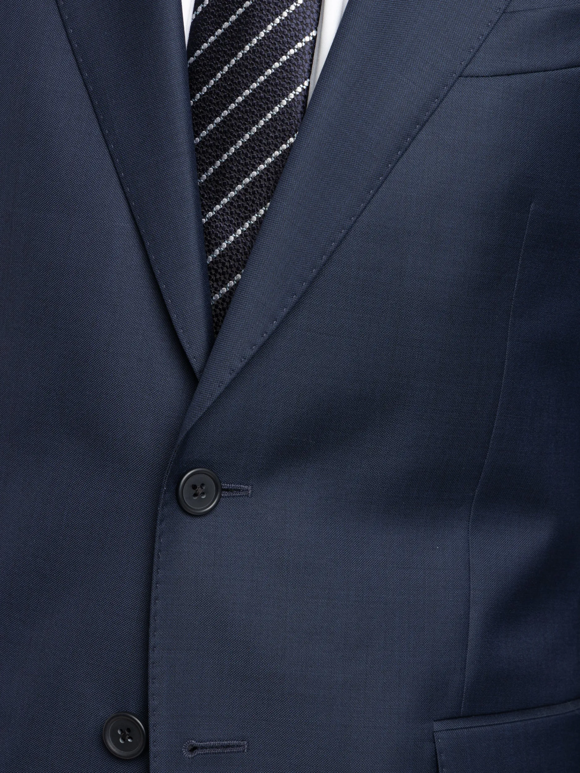 Navy Wool-Blend Suit