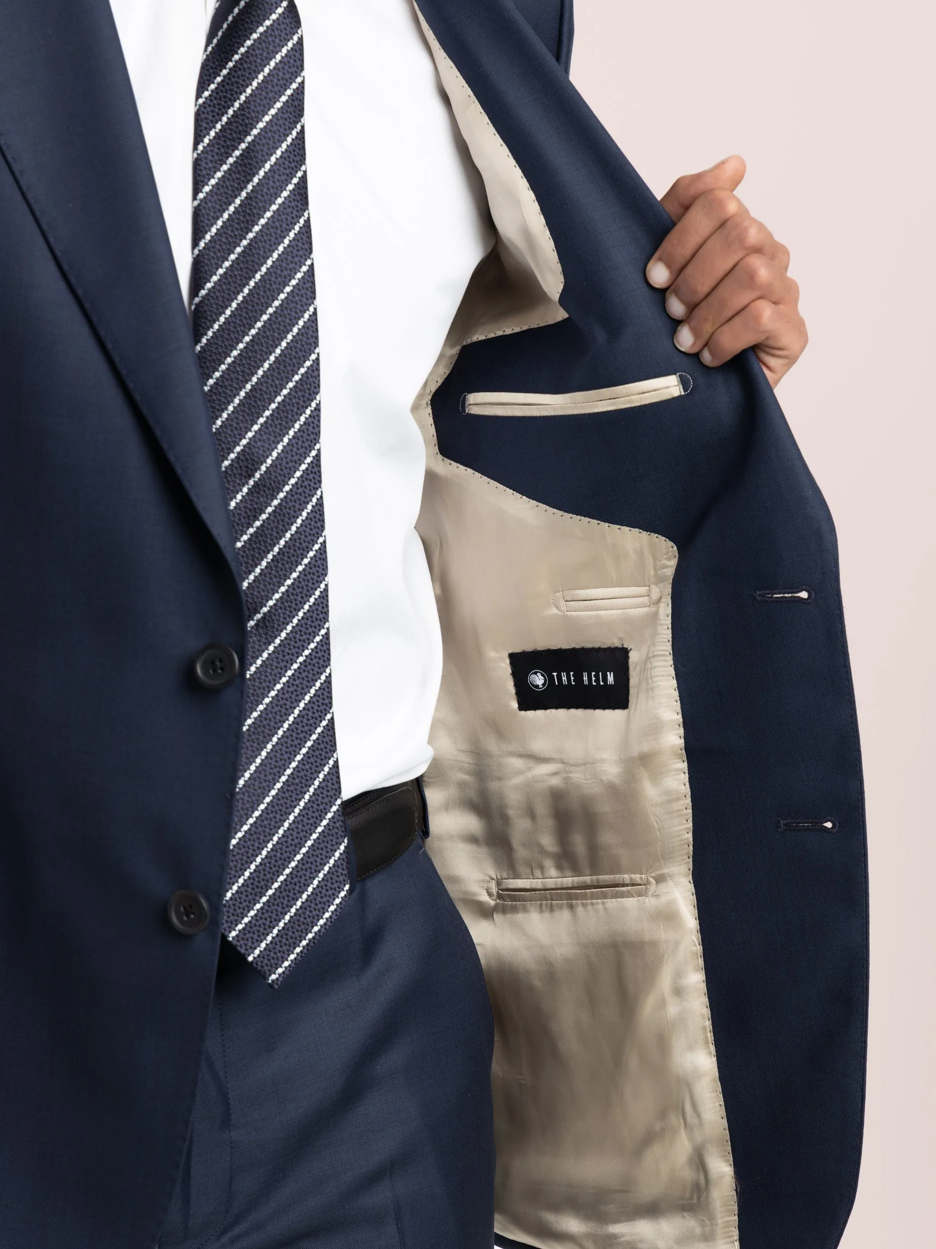 Navy Wool-Blend Suit