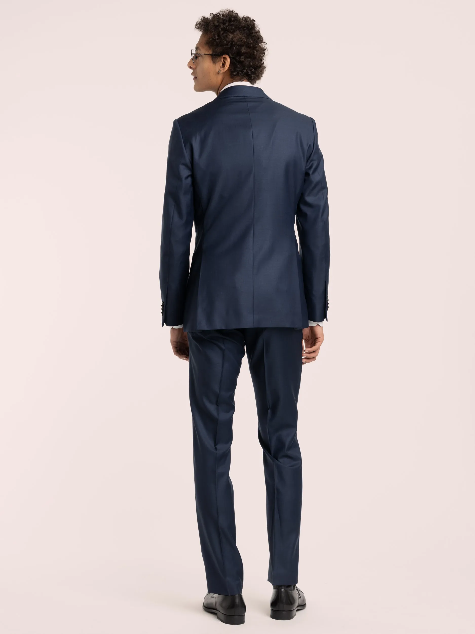 Navy Wool-Blend Suit