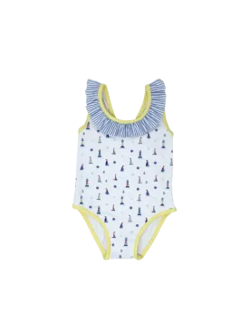 One Piece Swimsuit - Nautical