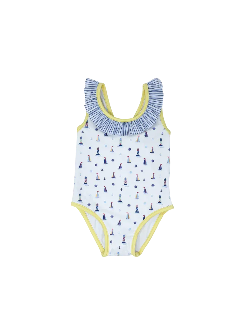 One Piece Swimsuit - Nautical
