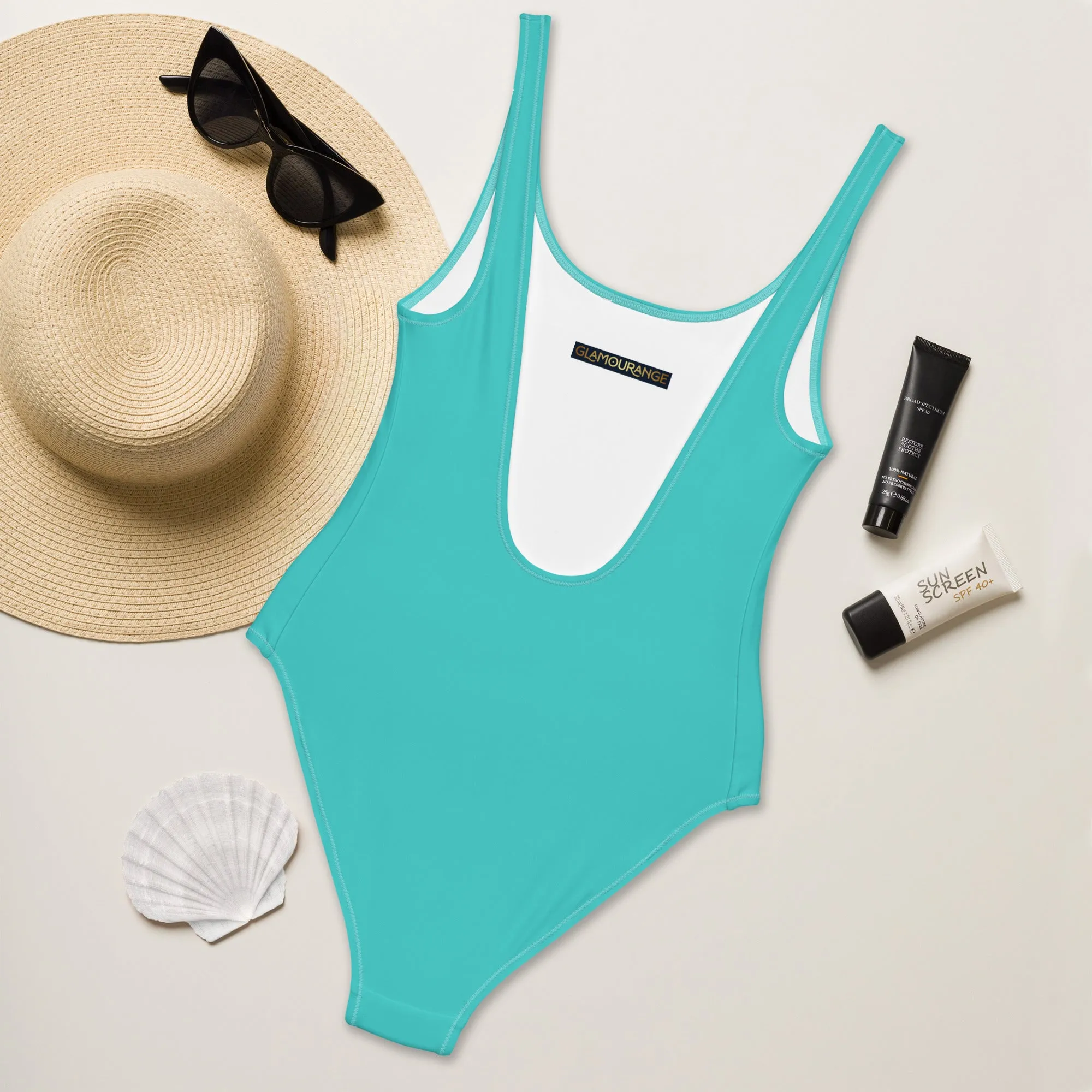 One-Piece Swimsuit Womens Colours Print (Glamourange Luxury One Piece Swimsuit - 0020 Model)