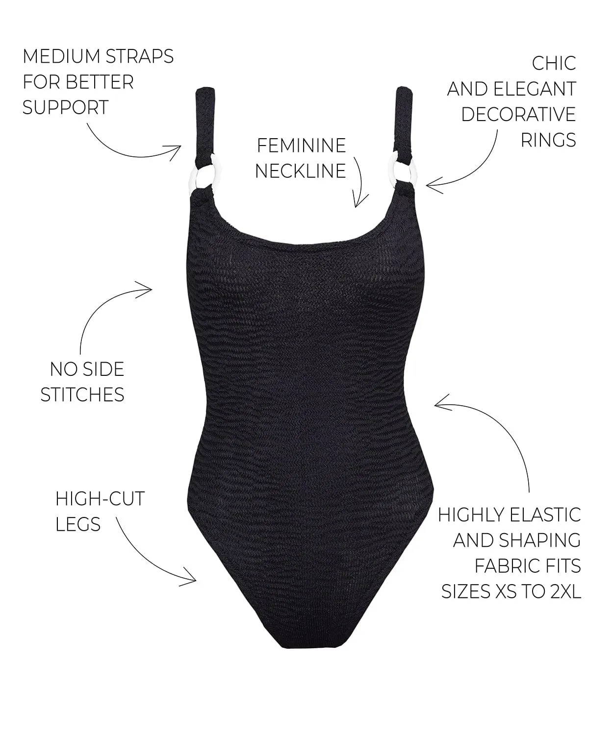Paramidonna | ONE PIECE SWIMSUIT SOPHIA BLACK