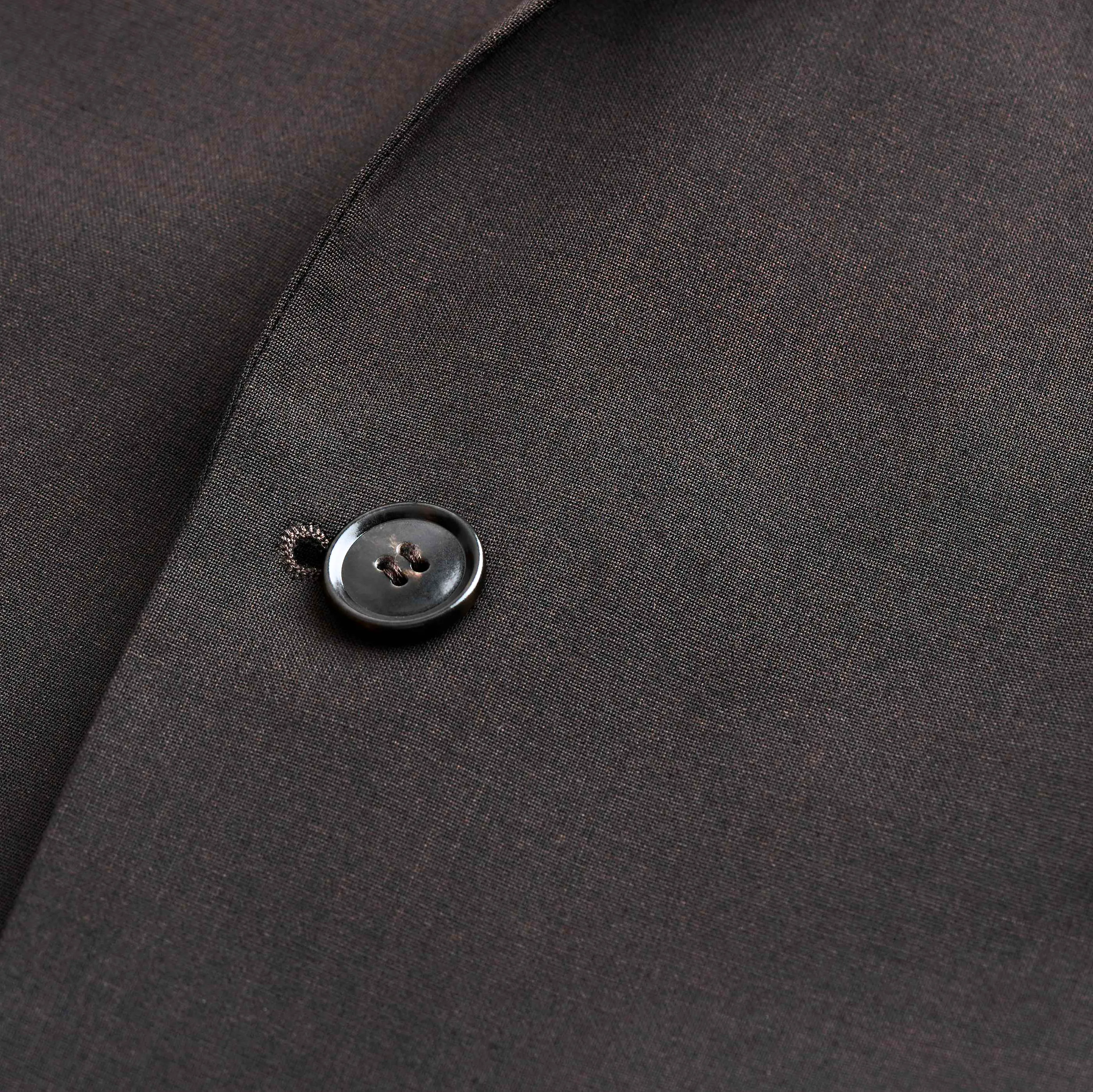 Plain Weave Wool Blend Suit - Brown