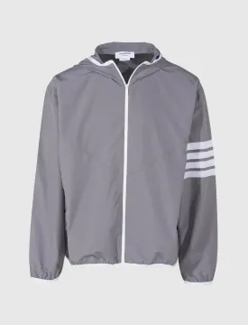 RIPSTOP MESH 4-BAR HOODED ZIP UP JACKET