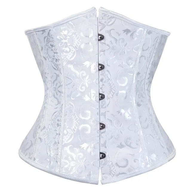 SEXY Gothic Underbust Corset and Waist cincher Bustiers Top Workout Shape Body Belt Plus size Lingerie S-6XL