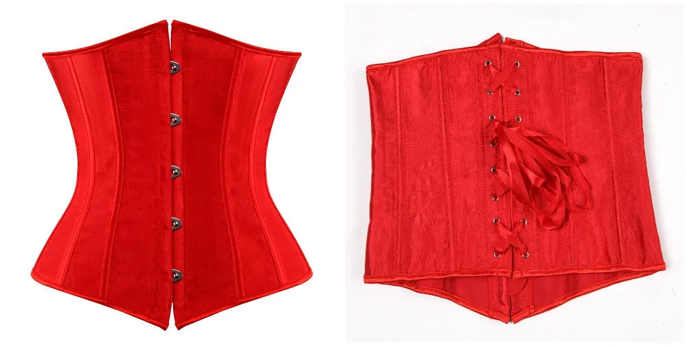 SEXY Gothic Underbust Corset and Waist cincher Bustiers Top Workout Shape Body Belt Plus size Lingerie S-6XL