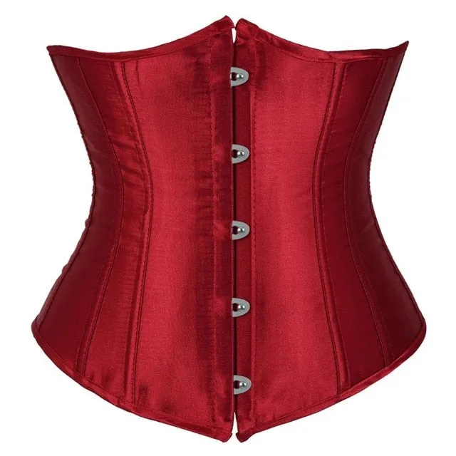SEXY Gothic Underbust Corset and Waist cincher Bustiers Top Workout Shape Body Belt Plus size Lingerie S-6XL
