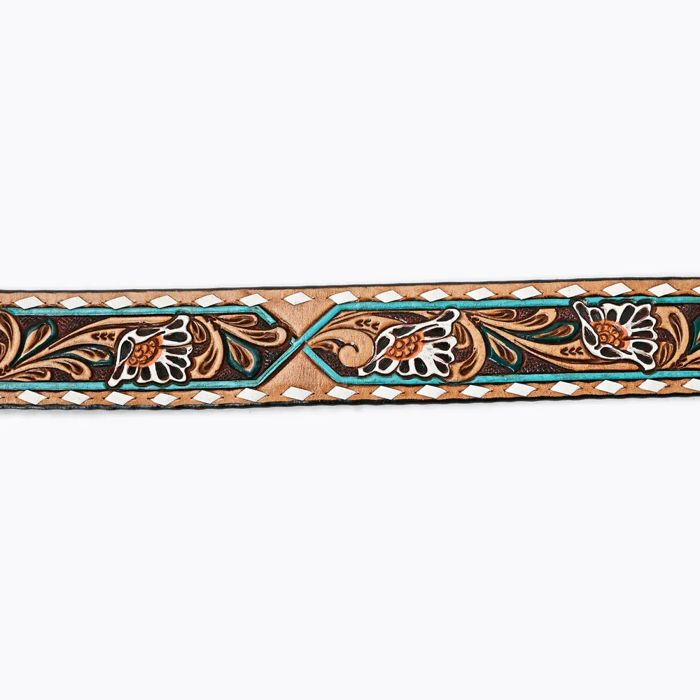 Spanish Oaks Hand Tooled Leather Belt