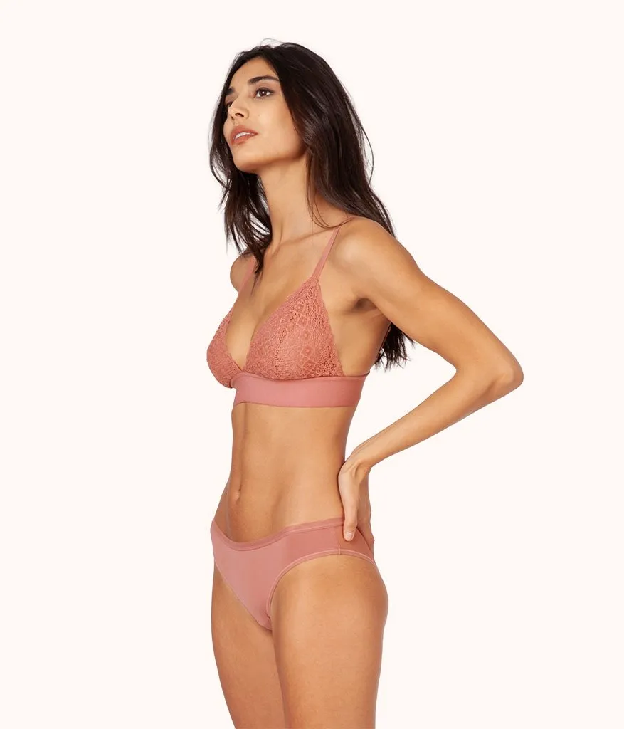 The Crochet Lace Bralette: Matte Rose
