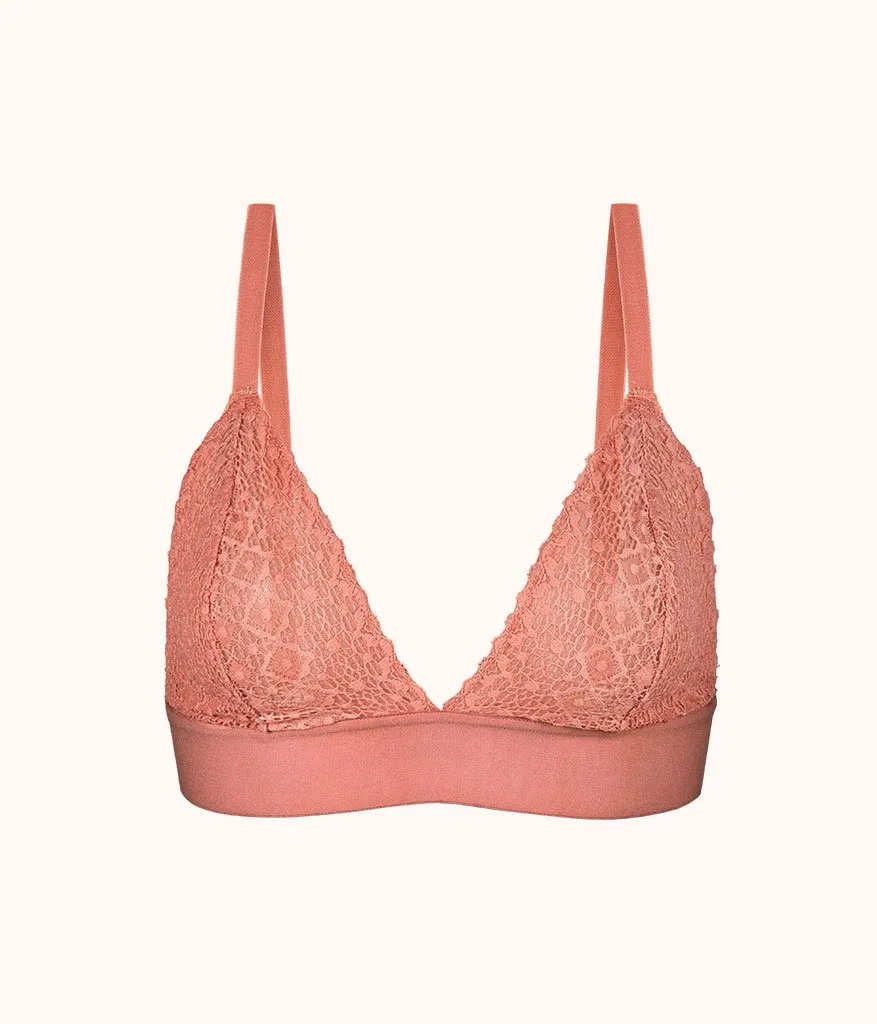 The Crochet Lace Bralette: Matte Rose